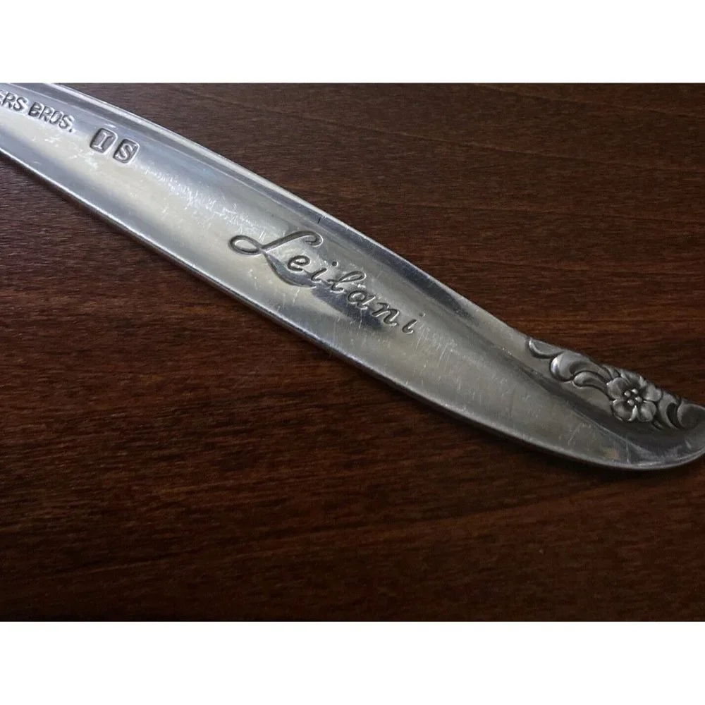 Wm Rogers Bros LEILANI 1847 Silverplate Pie Cake Server Monogram Vintage